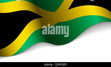 EPS10 Vector Patriotic heart with flag of Jamaica. An element of impact for the use you want to make of it. Stock Vector