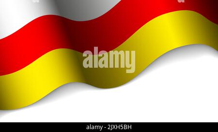 EPS10 Vector Patriotic heart with flag of SouthOssetia. An element of impact for the use you want to make of it. Stock Vector