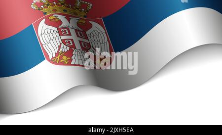 EPS10 Vector Patriotic heart with flag of Serbia. An element of impact for the use you want to make of it. Stock Vector