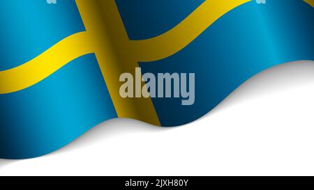 EPS10 Vector Patriotic heart with flag of Sweden. An element of impact for the use you want to make of it. Stock Vector