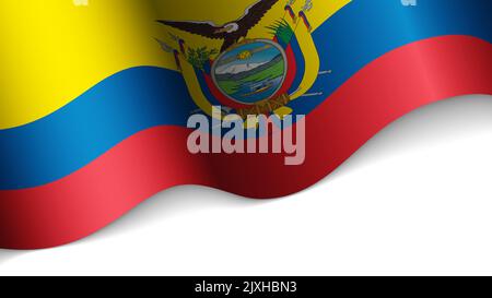 EPS10 Vector Patriotic heart with flag of Ecuador. An element of impact for the use you want to make of it. Stock Vector