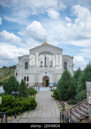 beautiful bright church in volgograd. Stock Photo