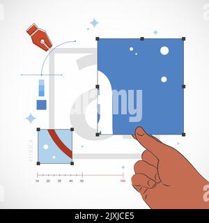 Flat design rebranding Vector illustration. Stock Vector