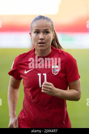 Oslo, Norway. 06th Sep, 2022. Oslo, Norway, September 6th 2022: Guro Reiten (11 Norway) at the World Cup Qualification game between Norway and Albania at Ullevaal Stadium in Oslo, Norway (Ane Frosaker/SPP) Credit: SPP Sport Press Photo. /Alamy Live News Stock Photo