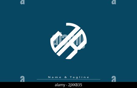 Alphabet letters Initials Monogram logo JR , RJ Stock Vector