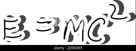 Formula sticker with shadow on education theme. Back to school. Vector illustration. Stock Vector