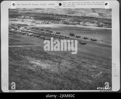 Douglas C-47 tow planes and Waco CG-4 gliders of the 52nd Troop Carrier ...