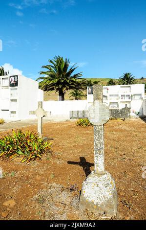 A vertical shot of a typical Spanish cemetery during the day Stock Photo