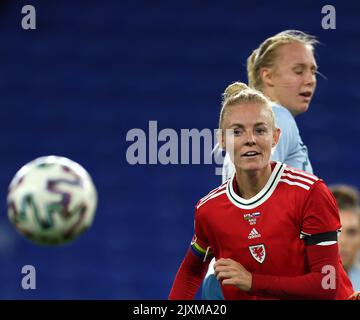 Cardiff, UK. 06th Sep, 2022. Sophie Ingle of Wales in action. Wales women v Slovenia women, FIFA Women's World Cup 2023 UEFA Qualifier at the Cardiff City Stadium, South Wales on Tuesday 6th September 2022. Editorial use only, pic by Andrew Orchard/Andrew Orchard sports photography/Alamy Live news Credit: Andrew Orchard sports photography/Alamy Live News Stock Photo