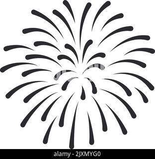 Bursting firework icon. Event night light show Stock Vector