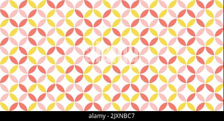 The background is a pattern of round shapes in pastel colors. Seamless background. Stock Vector