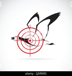 Vector of a wild duck target on a white background. Easy editable layered vector illustration. Wild Animals. Farm Animals Stock Vector