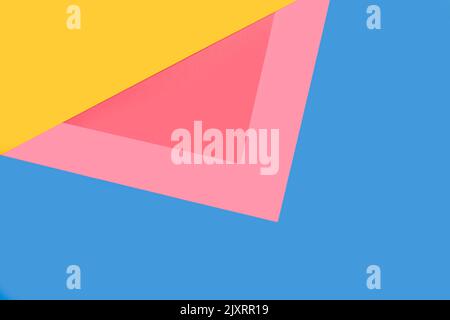 Geometric multicolored paper background with copy space Stock Photo
