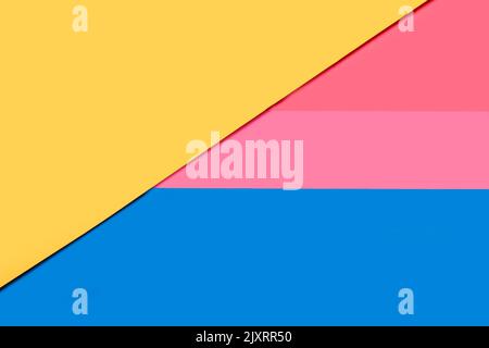 Geometric multicolored paper background with copy space Stock Photo