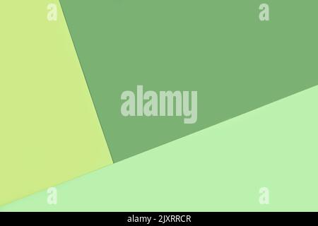 Geometric green paper background with copy space Stock Photo