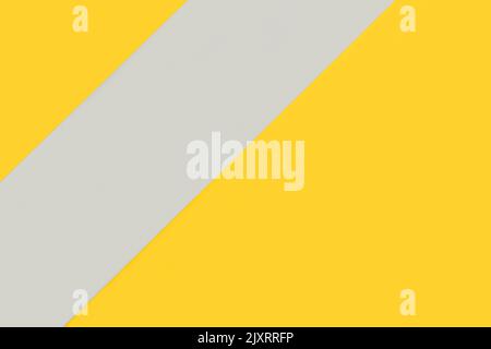 Geometric yellow and gray paper background with copy space Stock Photo