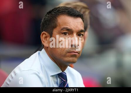Rangers manager Giovanni van Bronckhorst before the UEFA Champions League Group F match at the Johan Cruyff Arena in Amsterdam, Netherlands. Picture date: Wednesday September 7, 2022. Stock Photo