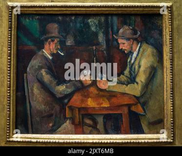 Paul Cézanne, The Card Players 1894–1895, Musée d'Orsay, Paris, France Stock Photo
