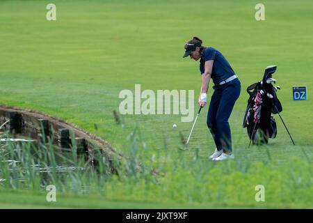 Helen Been during the BMW PGA Championship 2022 Celebrity Pro-Am at Wentworth Club, Virginia Water, United Kingdom, 7th September 2022  (Photo by Richard Washbrooke/News Images) Stock Photo