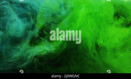 color smoke neon abstract background paint green Stock Photo