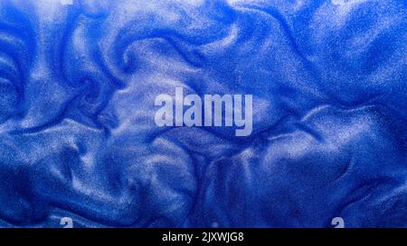 glitter background grain texture sea wave ink blue Stock Photo