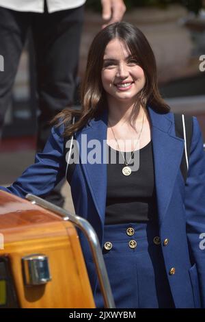 Venice, Italy. 31st Aug, 2022. VENICE, ITALY - AUGUST 31:Noémie Merlant is  seen arriving at the Excelsior pier during the 79th Venice International  Film Festival on August 31, 2022 in Venice, Italy.