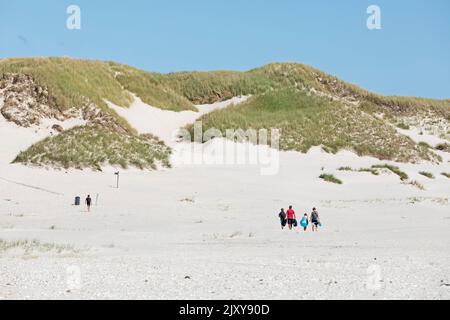 dunes, Kniepsand beach, Amrum Island, North Friesland, Schleswig-Holstein, Germany Stock Photo