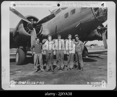 Ground Crew Of The 381St Bomb Group In Fornt Of A Boeing B-17 "Flying ...