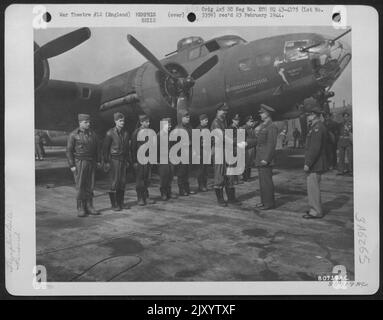 Capt. Robert K. Morgan And Crew Of The Boeing B 17 Memphis Belle