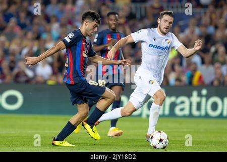 Barcelona, Spain. 07th Sep, 2022. Pedri of FC Barcelona during the UEFA Champions League match between FC Barcelona and Viktoria Plzen at Camp Nou in Barcelona, Spain. Credit: DAX Images/Alamy Live News Stock Photo