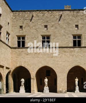 The island of Rhodes ln Greece, with its crystal clear sea and its archaeological sites is one of the most important European tourist destinations Stock Photo