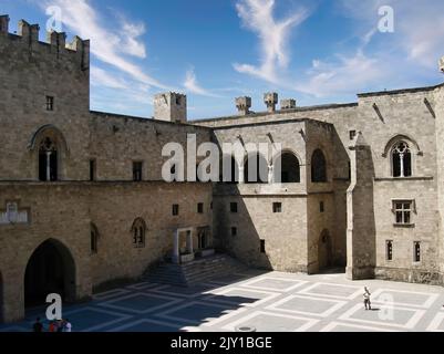 The island of Rhodes ln Greece, with its crystal clear sea and its archaeological sites is one of the most important European tourist destinations Stock Photo