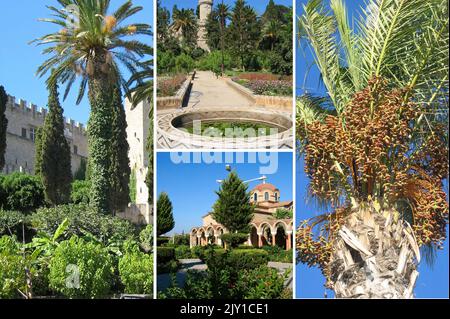 The island of Rhodes ln Greece, with its crystal clear sea and its archaeological sites is one of the most important European tourist destinations Stock Photo