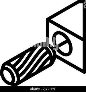 insert furniture dowel assembly furniture line icon vector illustration Stock Vector