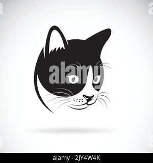 Vector of a cat head design on white background. Pet. Animal. Easy editable layered vector illustration. Stock Vector