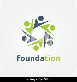 Foundation Logo Template Design. Vector illustration Stock Vector