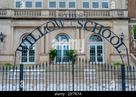 NEW ORLEANS, LA, USA - SEPTEMBER 3, 2022: The Willow School (a kindergarten through 12 grade charter school) set up for its  renaming dedication Stock Photo