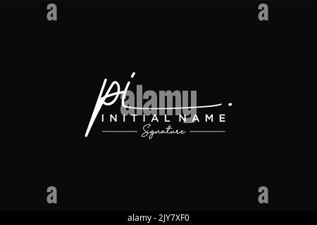 PI Signature Logo Template Vector Stock Vector Image & Art - Alamy