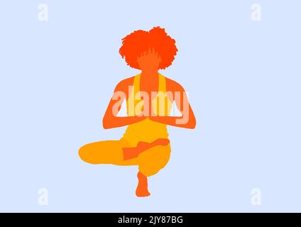 yoga pose second chakra illustration Stock Photo