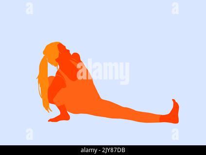 yoga pose second chakra illustration Stock Photo