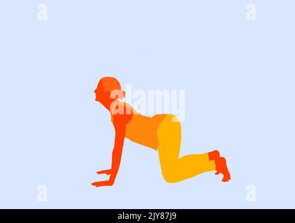 yoga pose second chakra illustration Stock Photo