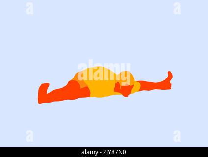 yoga pose second chakra illustration Stock Photo