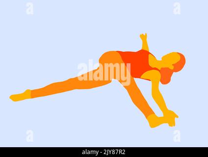 yoga pose second chakra illustration Stock Photo