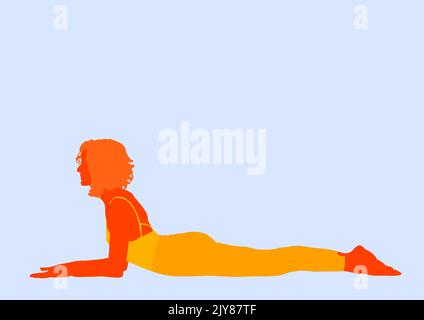 yoga pose second chakra illustration Stock Photo