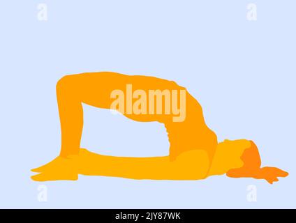 yoga pose second chakra illustration Stock Photo