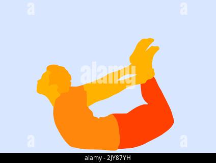 yoga pose second chakra illustration Stock Photo