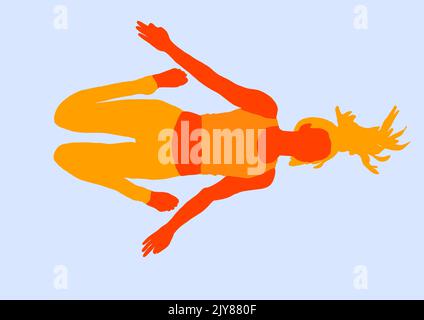 yoga pose second chakra illustration Stock Photo