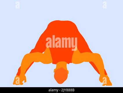 yoga pose second chakra illustration Stock Photo