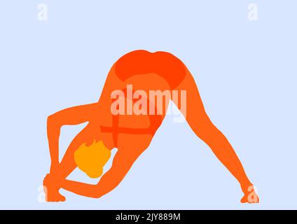 yoga pose second chakra illustration Stock Photo