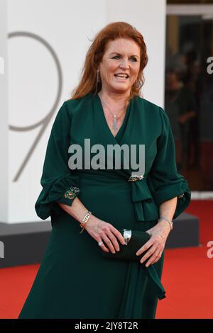 Venice, Italy. 07th Sep, 2022. Sarah Ferguson attends 'The Son' red carpet at the 79th Venice International Film Festival on September 07, 2022 in Venice, Italy. Credit: Sipa USA/Alamy Live News Stock Photo